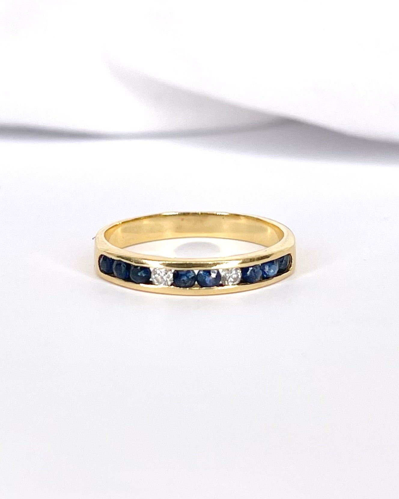 Demi Alliance Saphirs &amp; Diamants "Eva" - Elliade Paris