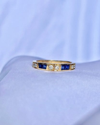 demi - alliance saphirs &amp; diamants &quot;Léonie&quot; - Elliade Paris