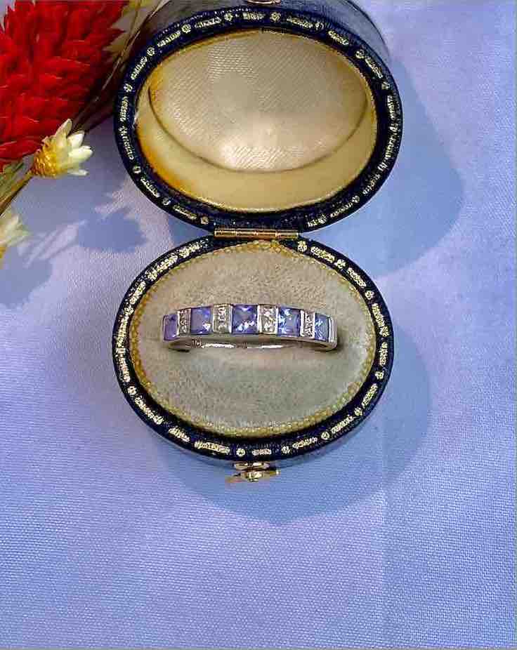 Demi Alliance Tanzanites &amp; Diamants "Trissia" - Elliade Paris