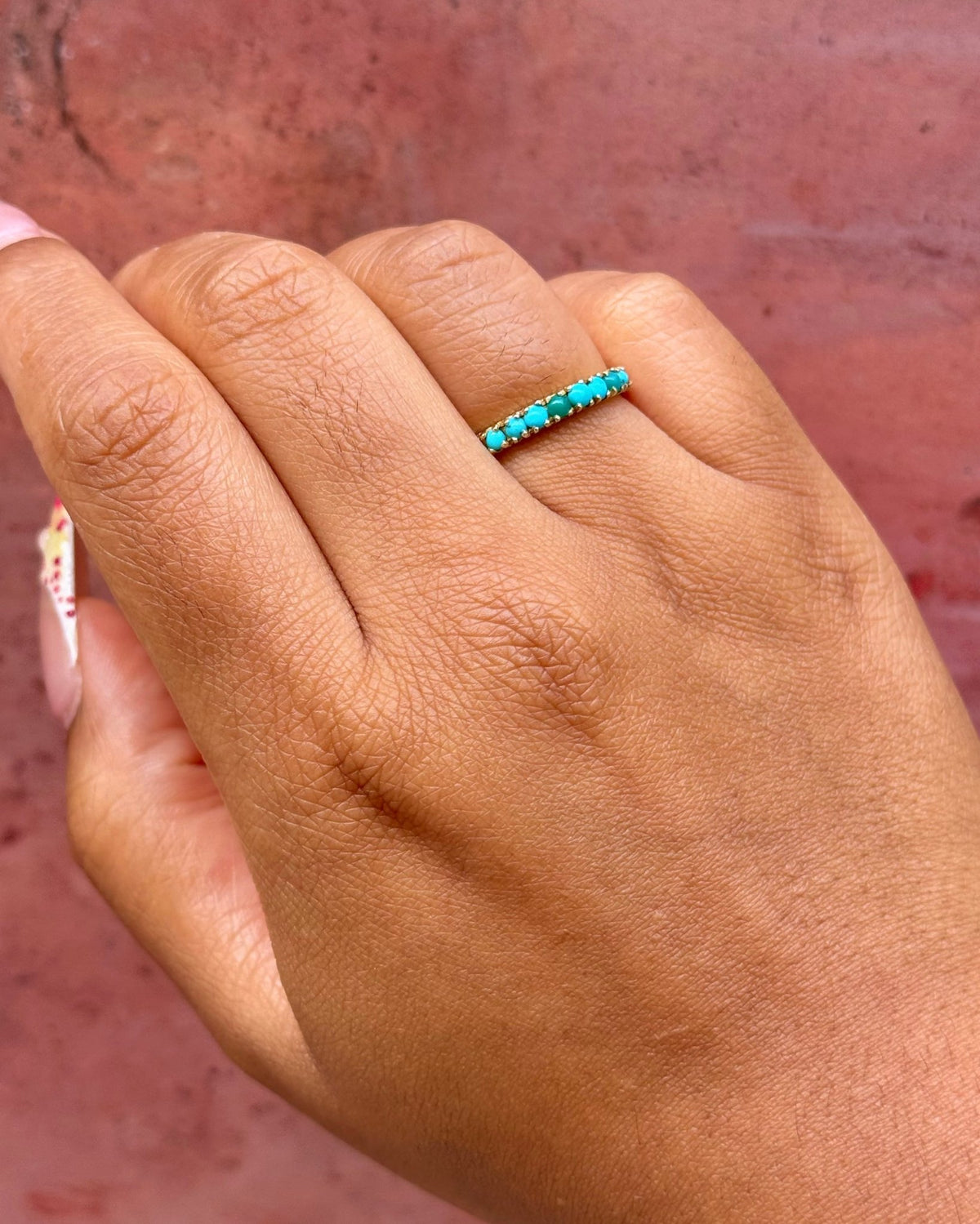 Demi-Alliance Turquoises "Léontine" - Elliade Paris