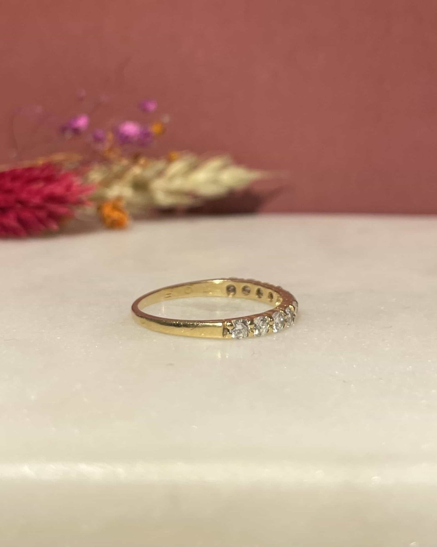 Demi Alliance Vintage 11 Diamants &quot;Elssy&quot; - Elliade Paris
