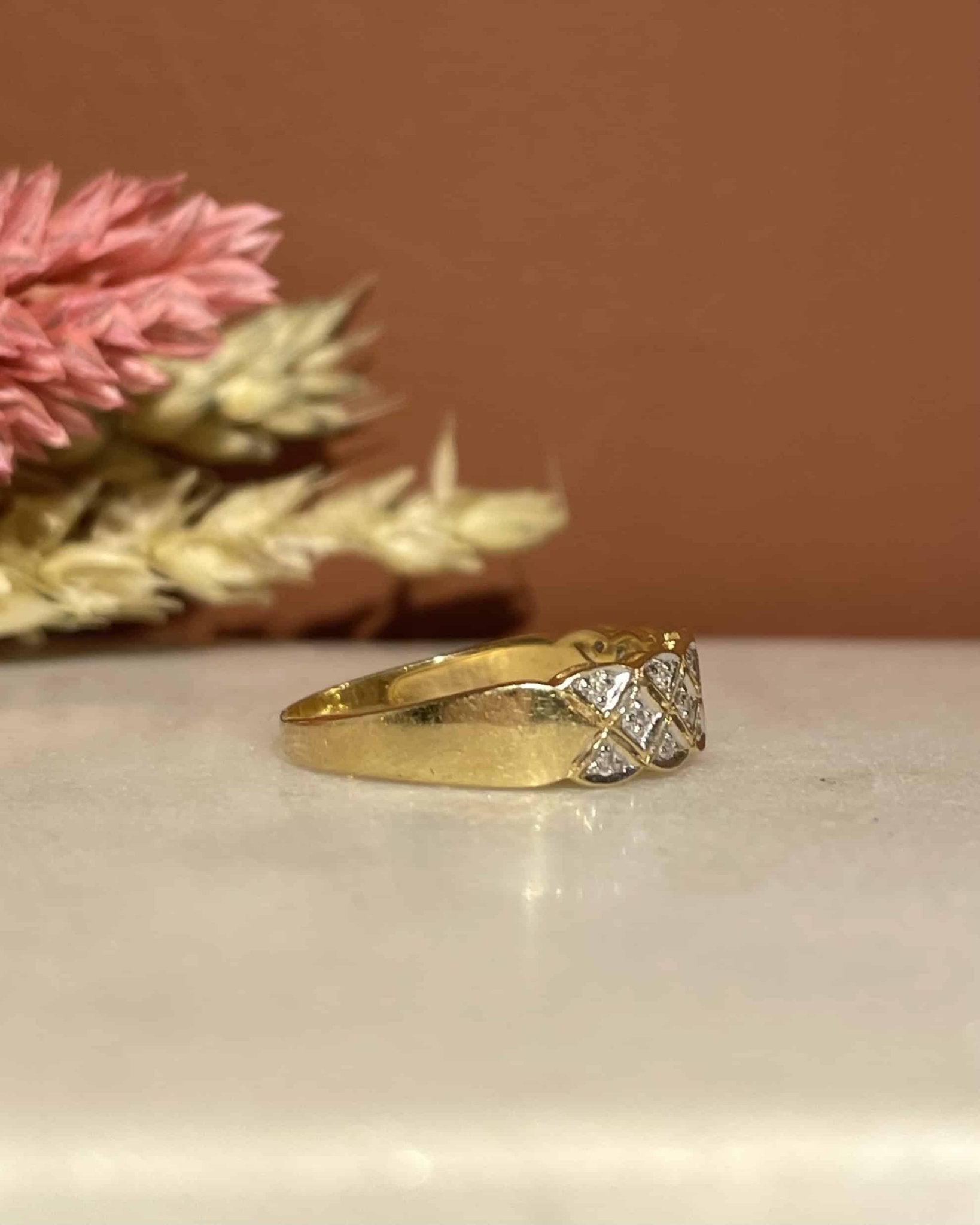 Demi - Alliance vintage 17 Diamants &quot;Astrid&quot; - Elliade Paris