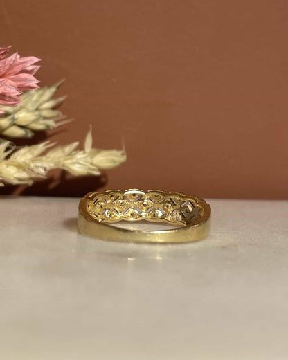 Demi - Alliance vintage 17 Diamants &quot;Astrid&quot; - Elliade Paris