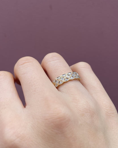 Demi - Alliance vintage 17 Diamants &quot;Astrid&quot; - Elliade Paris