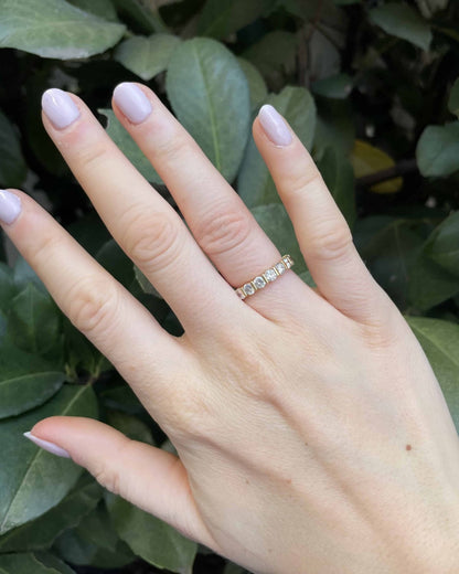 Demi - Alliance Vintage 7 Diamants 1.05 Carat &quot;Valentina&quot; - Elliade Paris