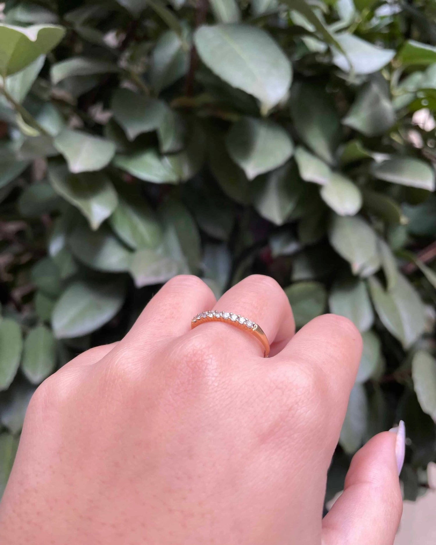 Demi Alliance Vintage 9 Diamants &quot;Evelyn&quot; - Elliade Paris
