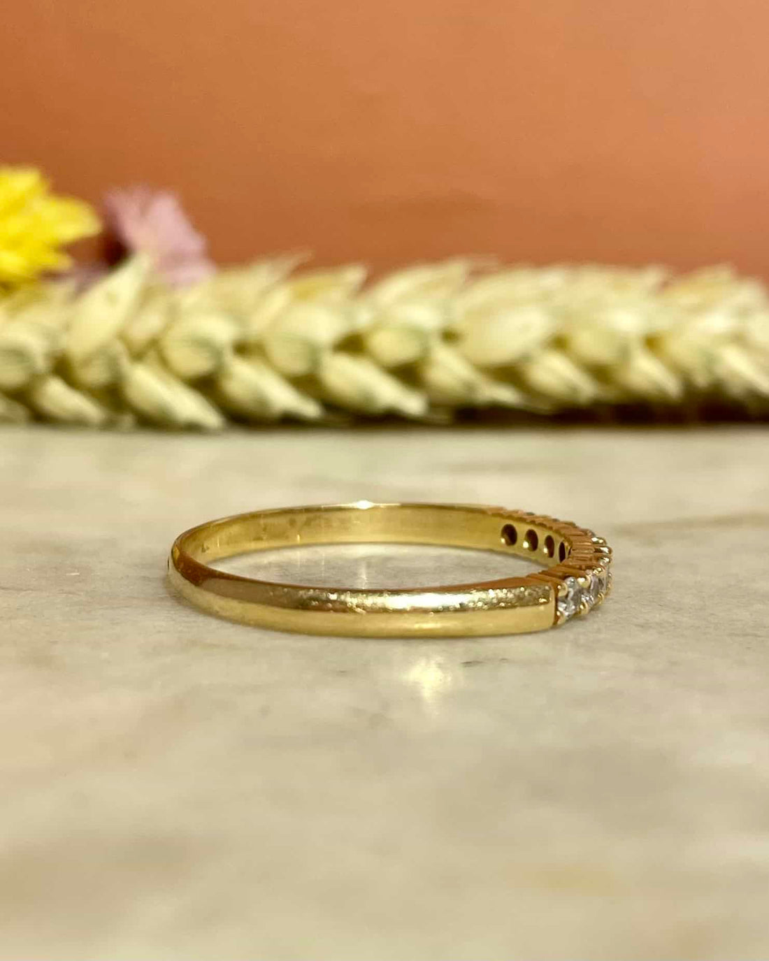 Demi Alliance Vintage 9 Diamants &quot;Evelyn&quot; - Elliade Paris