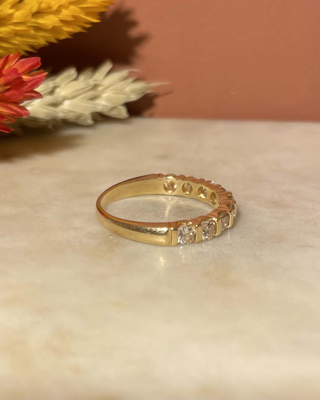 Media Alianza 9 Diamantes 0,90 quilates "Naomie"