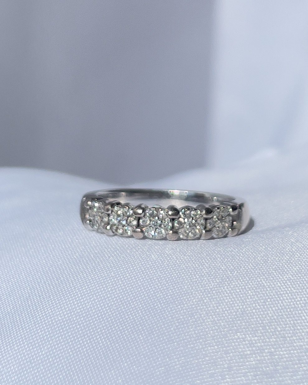 &quot;Esha&quot; Diamond Half Wedding Band