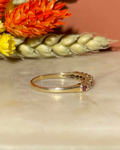 Demi-Alliance Rubis &amp; Diamants &quot;Linda&quot;