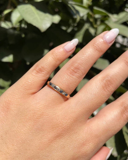 Demi Alliance Vintage Saphirs &amp; Diamants &quot;Béatrice&quot; - Elliade Paris