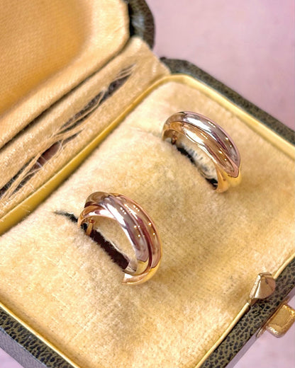 Demi-Créoles 3 Ors 18 carats "Virginie" - Elliade Paris
