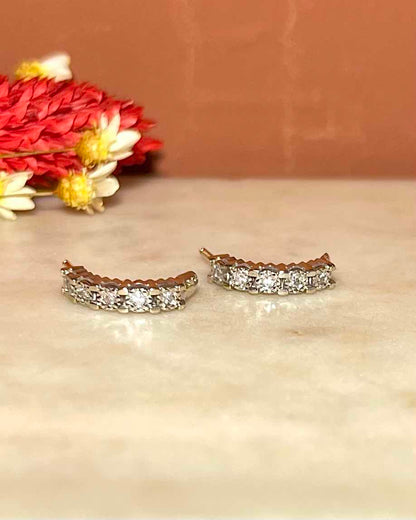 Demie Créoles Diamants &quot;Larissa&quot;