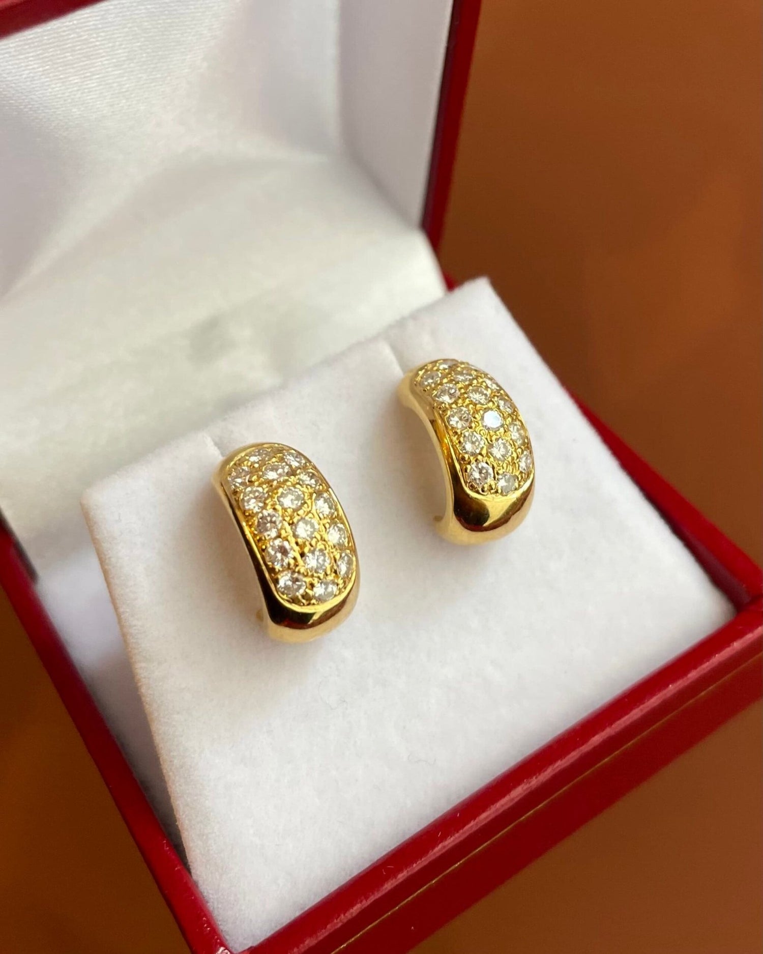 Demi Créoles Diamants 0.32 carat &quot;Blanche&quot; - Elliade Paris