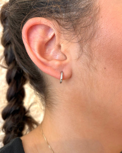 Demi-Créoles Diamants "Selma" - Elliade Paris