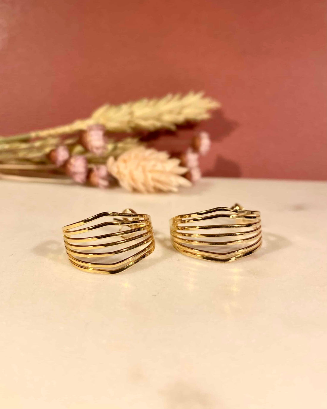 Créoles Vintage Or jaune &quot;Issa&quot;
