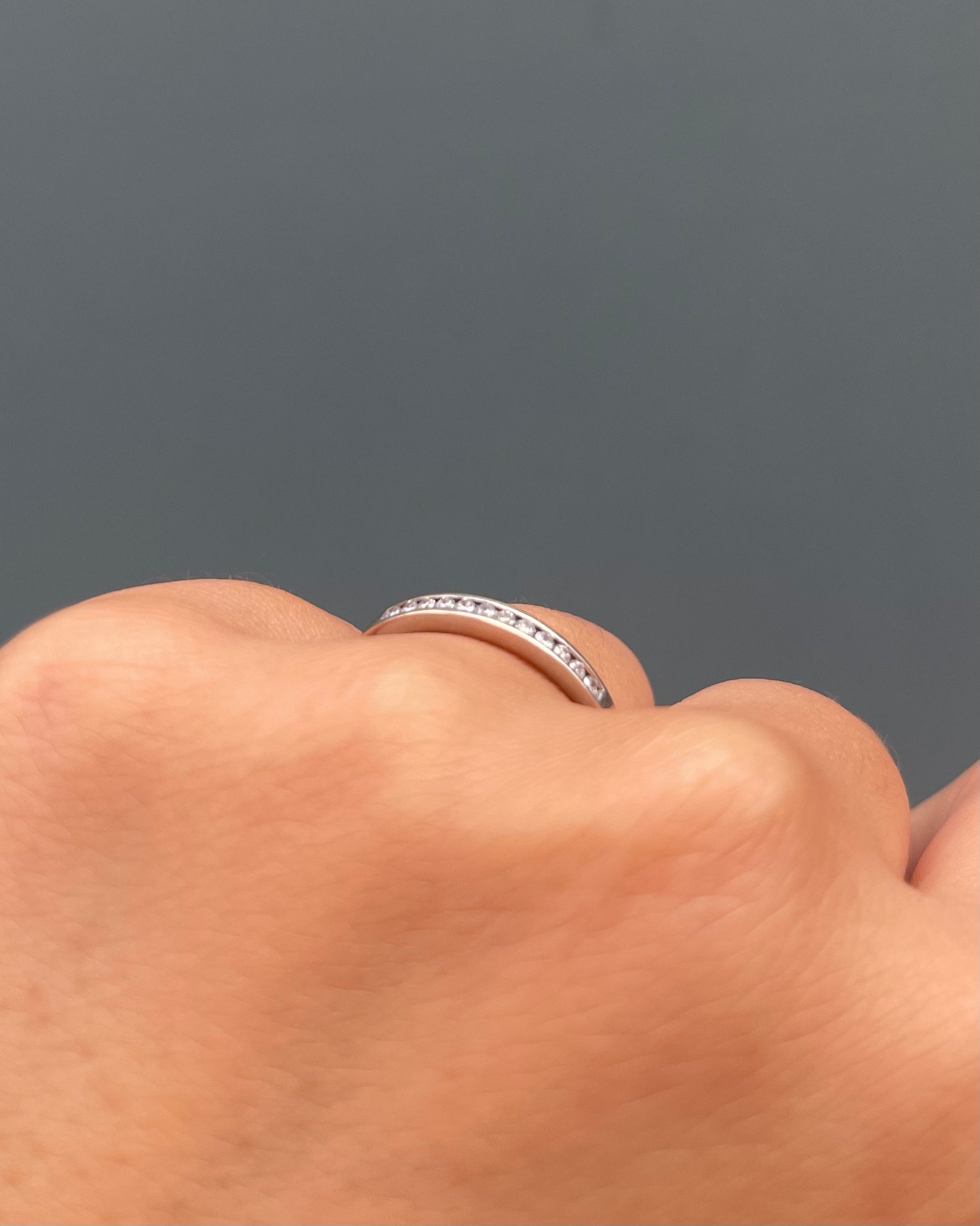 Bague Demi-Alliance Diamants 0.12 carat "Isalys" - Elliade Paris
