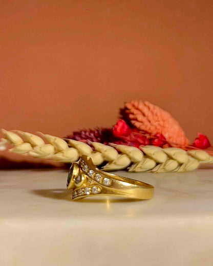 Bague Diadème Saphir &amp; Diamants &quot;Narcisse&quot;