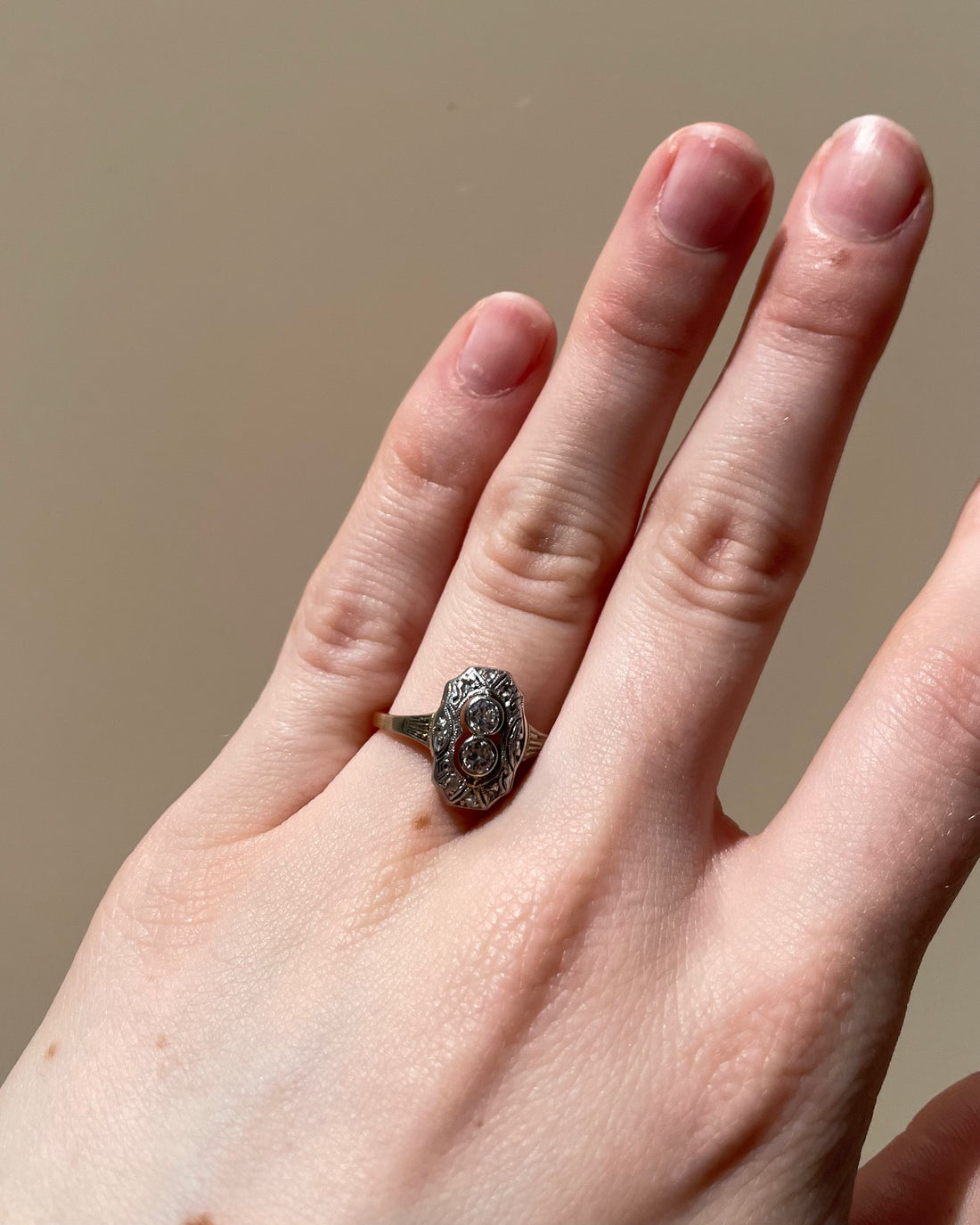Bague Art-Déco Diamants 0.28 carat “Pamias”