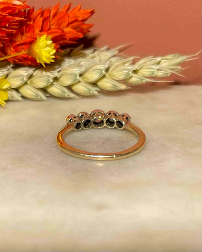 Bague Art-Déco Rivière 5 Diamants &quot;Naya&quot;
