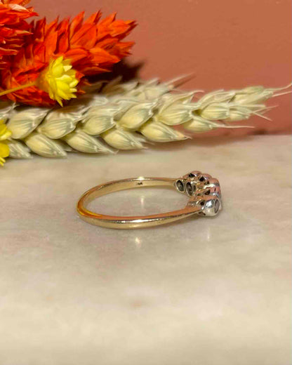 Bague Art-Déco Rivière 5 Diamants &quot;Naya&quot;