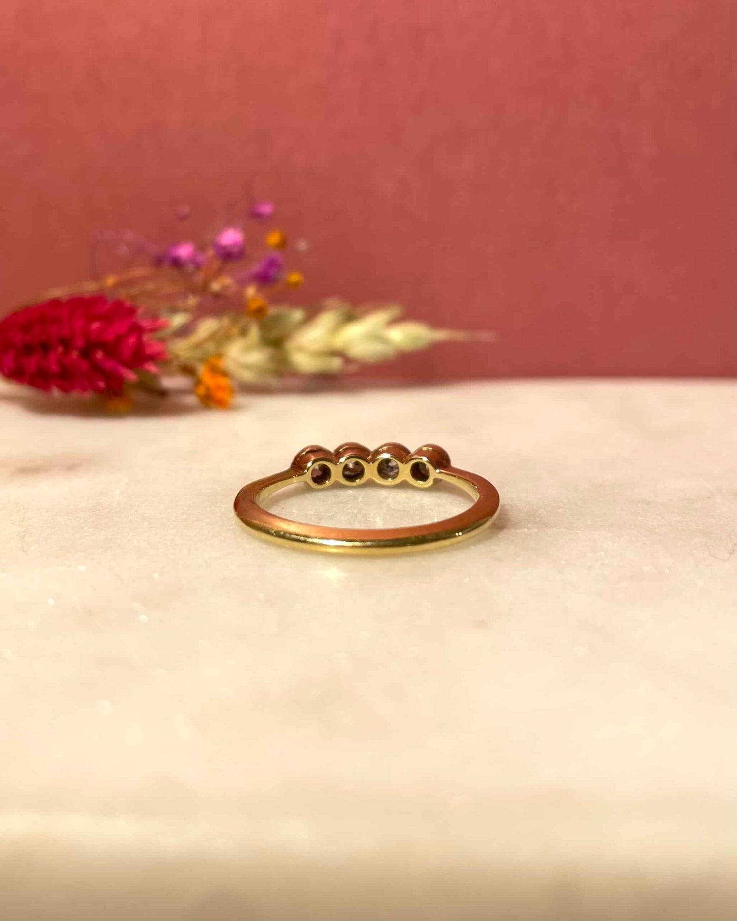 Bague Art-Déco Rivière 4 Diamants &quot;Roxanne&quot;