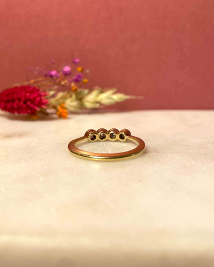 Bague Art-Déco Rivière 4 Diamants &quot;Roxanne&quot;