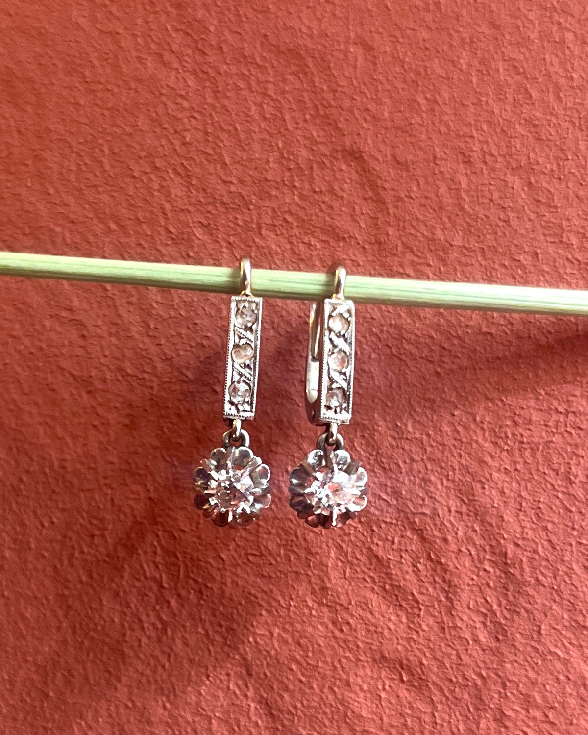 Dormeuses vintage Diamants "Minerva"