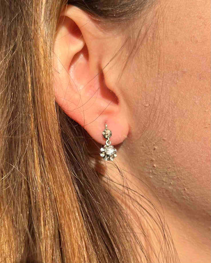Dormeuses Diamants Or &amp; Platine &quot;Victorine&quot;