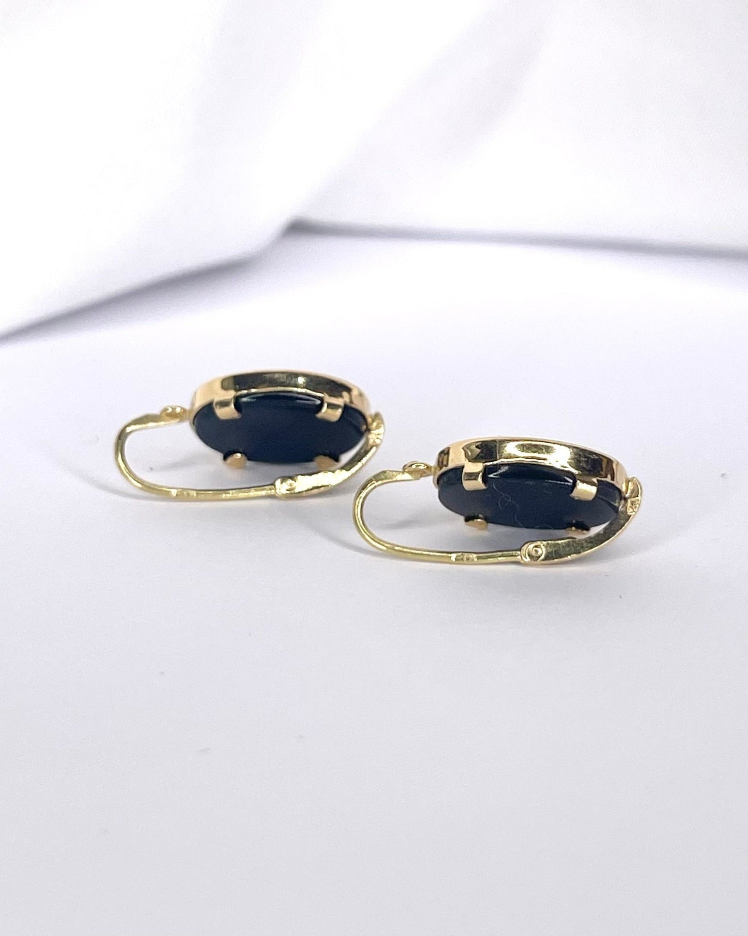 Dormeuses Camée &amp; Onyx "Lou" - Elliade Paris
