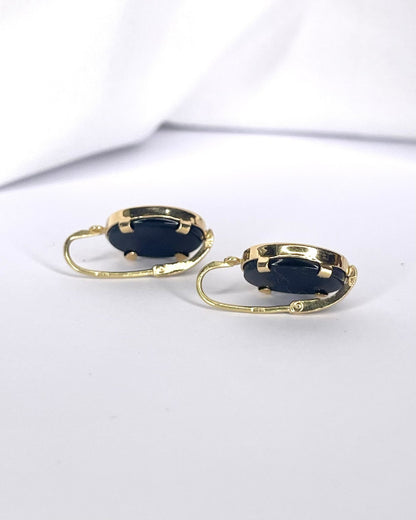 Dormeuses Camée &amp; Onyx "Lou" - Elliade Paris