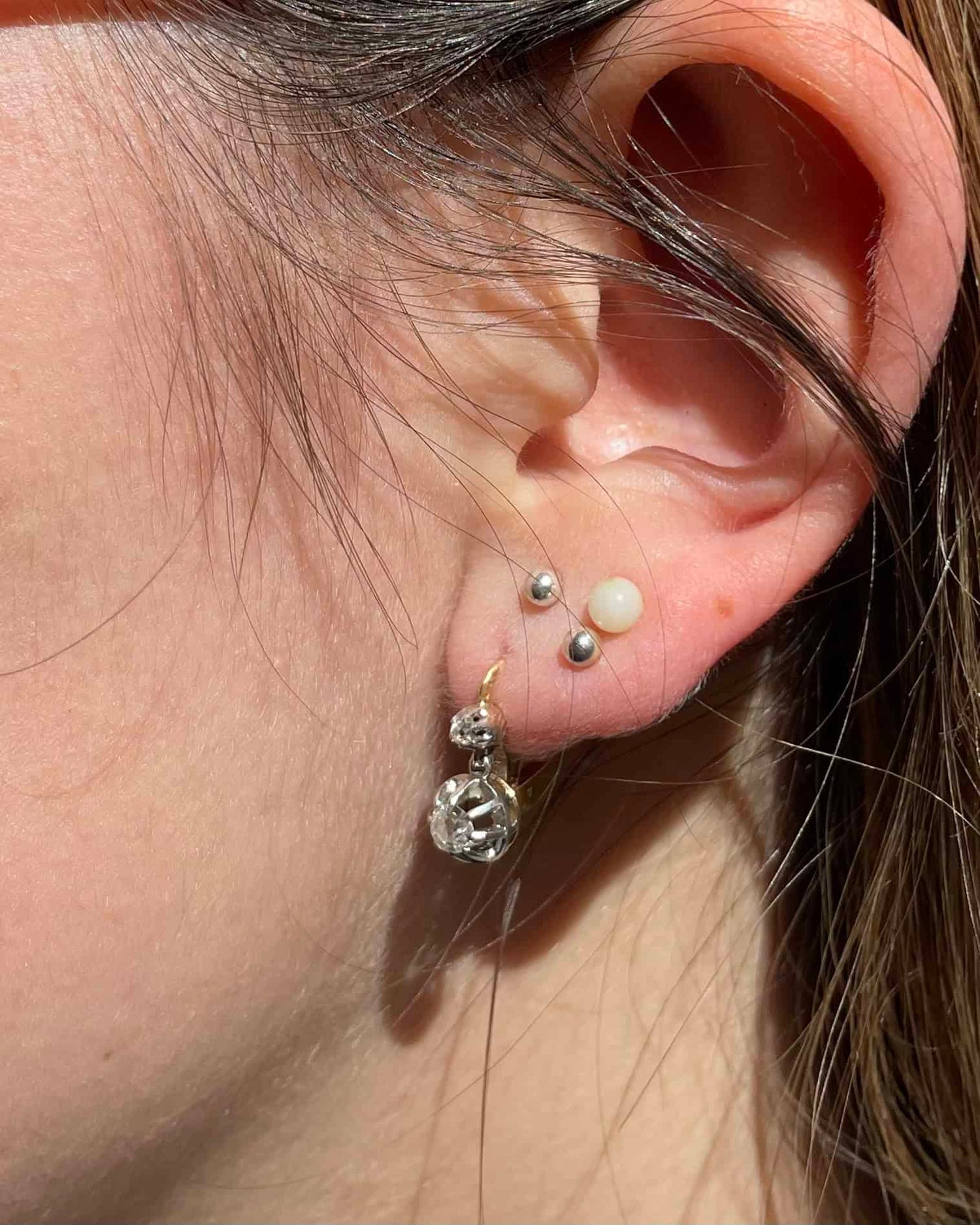 Dormeuses Diamants 0.56 carat &quot;Lollia&quot; - Elliade Paris