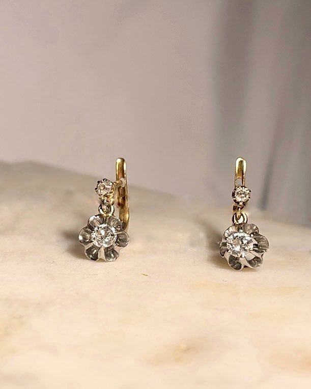 Dormeuses Diamants et Or "Tatiana" - Elliade Paris