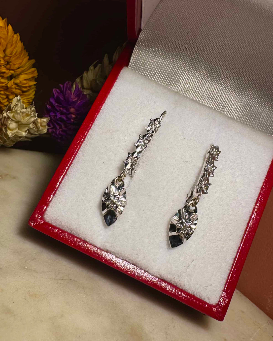 Pendientes vintage de diamantes &quot;Alizée&quot;