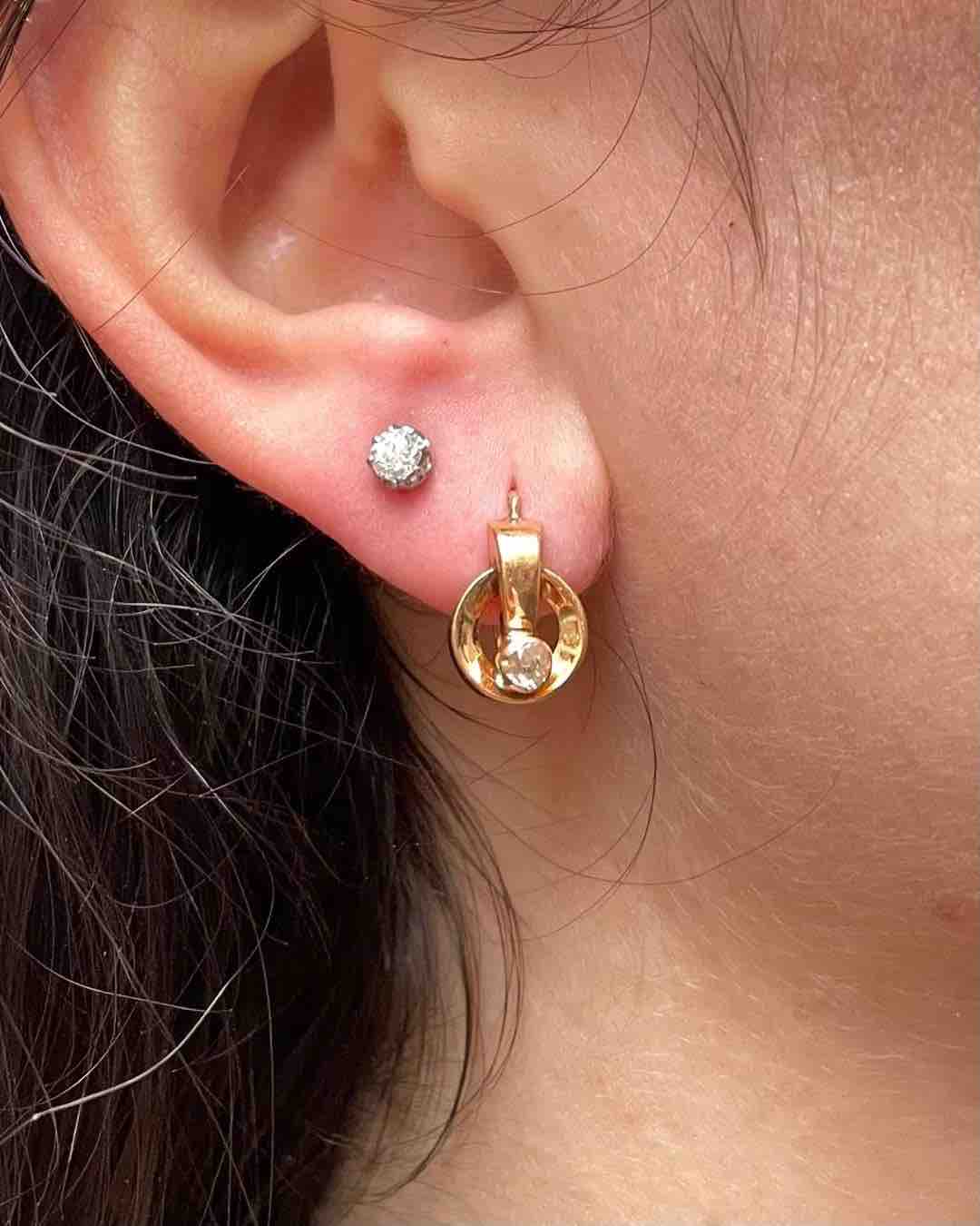 Dormeuses Diamants Vintage &quot;Maddy&quot; - Elliade Paris