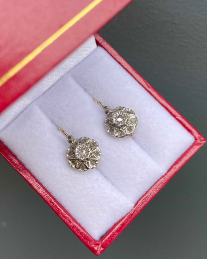Dormeuses Marguerite Diamants &quot;Sarah&quot; - Elliade Paris
