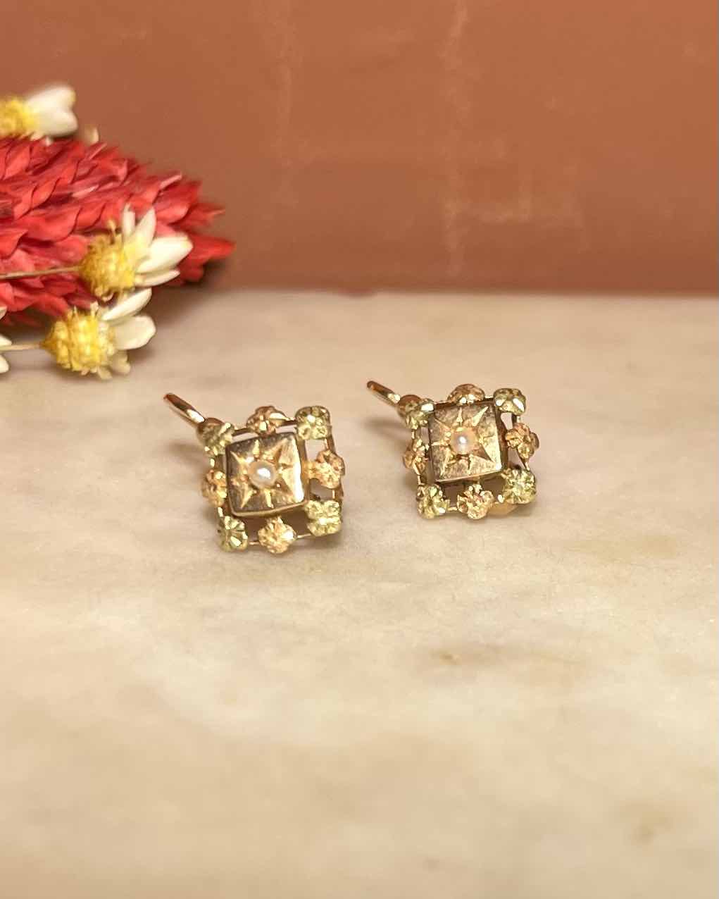 Dormeuses Vintage Perles &quot;Mayssa&quot;