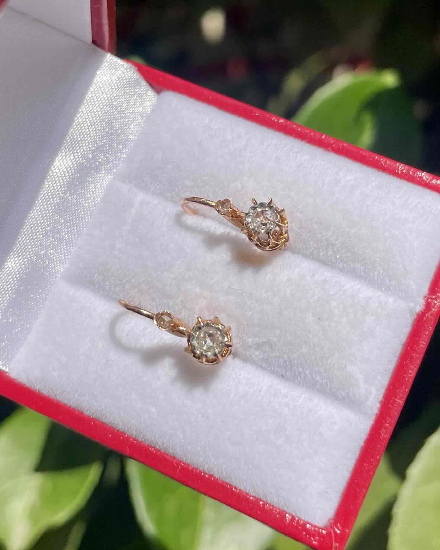 Pendientes vintage de diamantes "Alice"