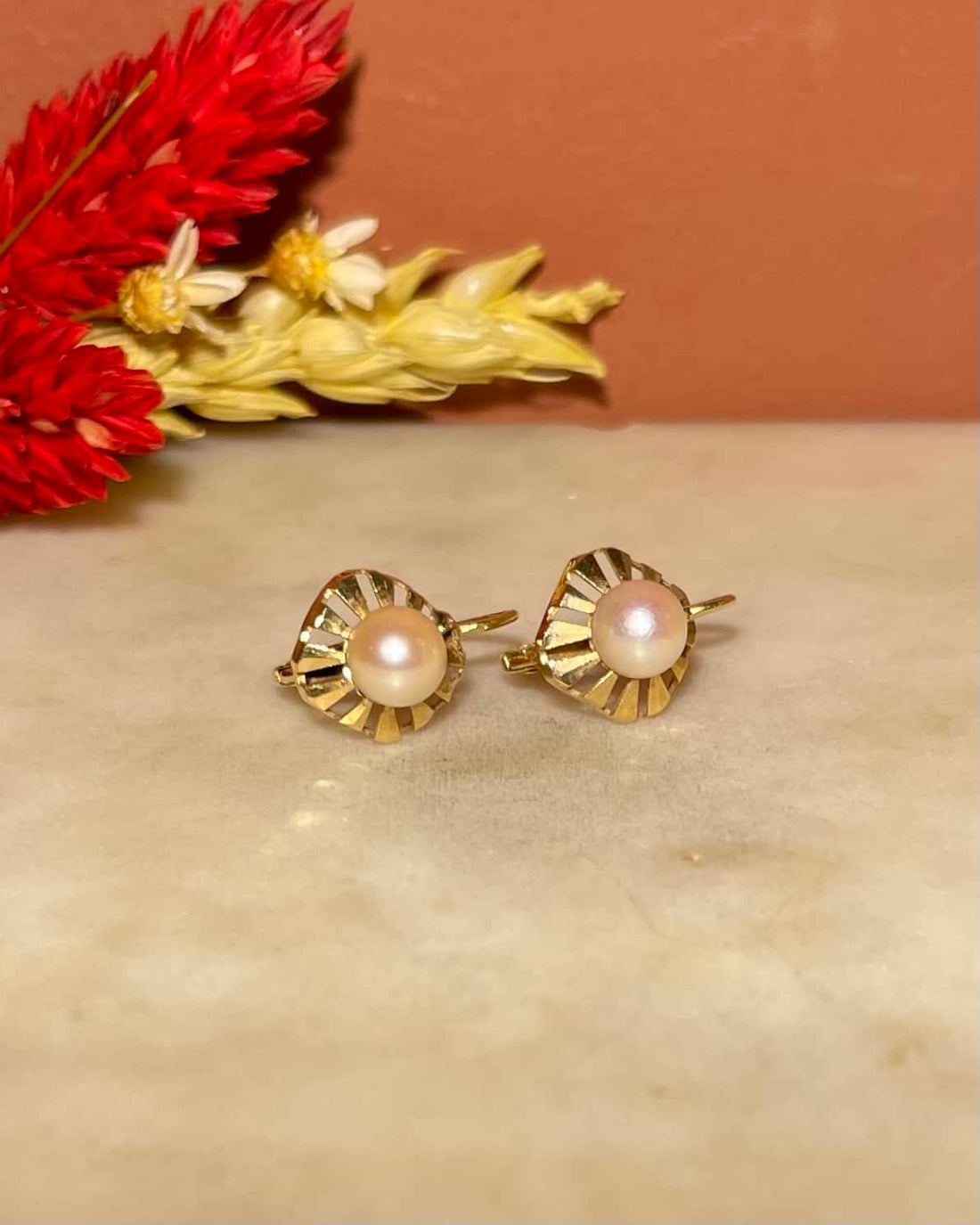Dormeuses Vintage Perles "Logan"