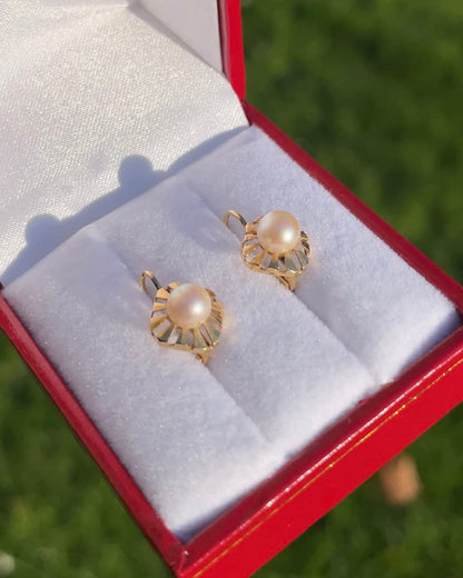 Dormeuses Vintage Perles &quot;Logan&quot;