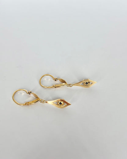 Dormeuses Saphirs 0.55 ct &quot;Mélissa&quot; - Elliade Paris