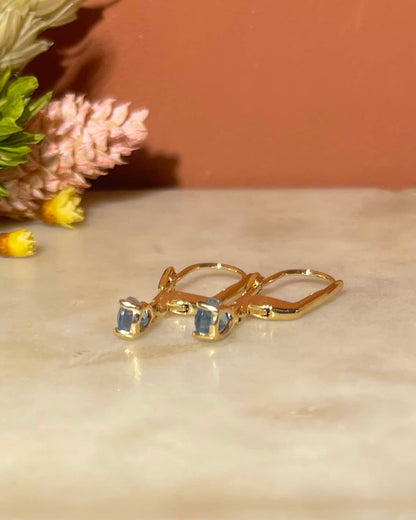 Dormeuses Topazes 0.96 Vintage "Jasmine" - Elliade Paris