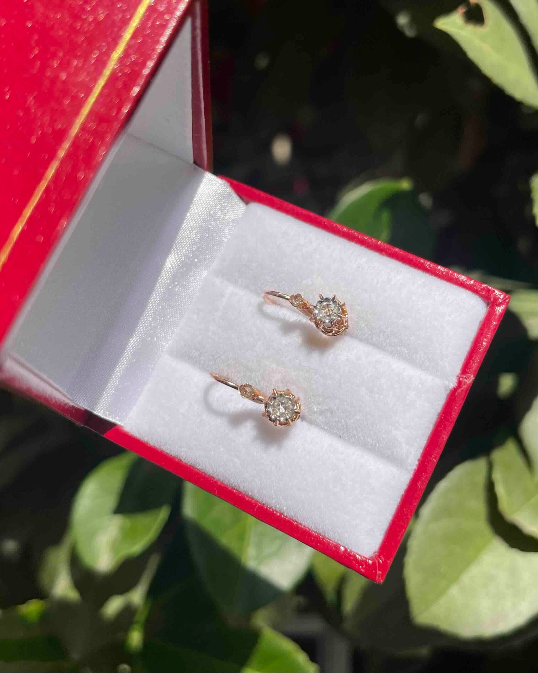 Pendientes vintage de diamantes "Alice"