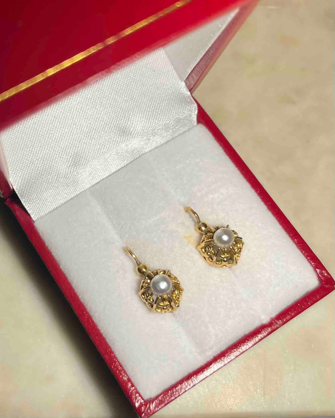 Dormeuses Vintage Perles &quot;Horia&quot;