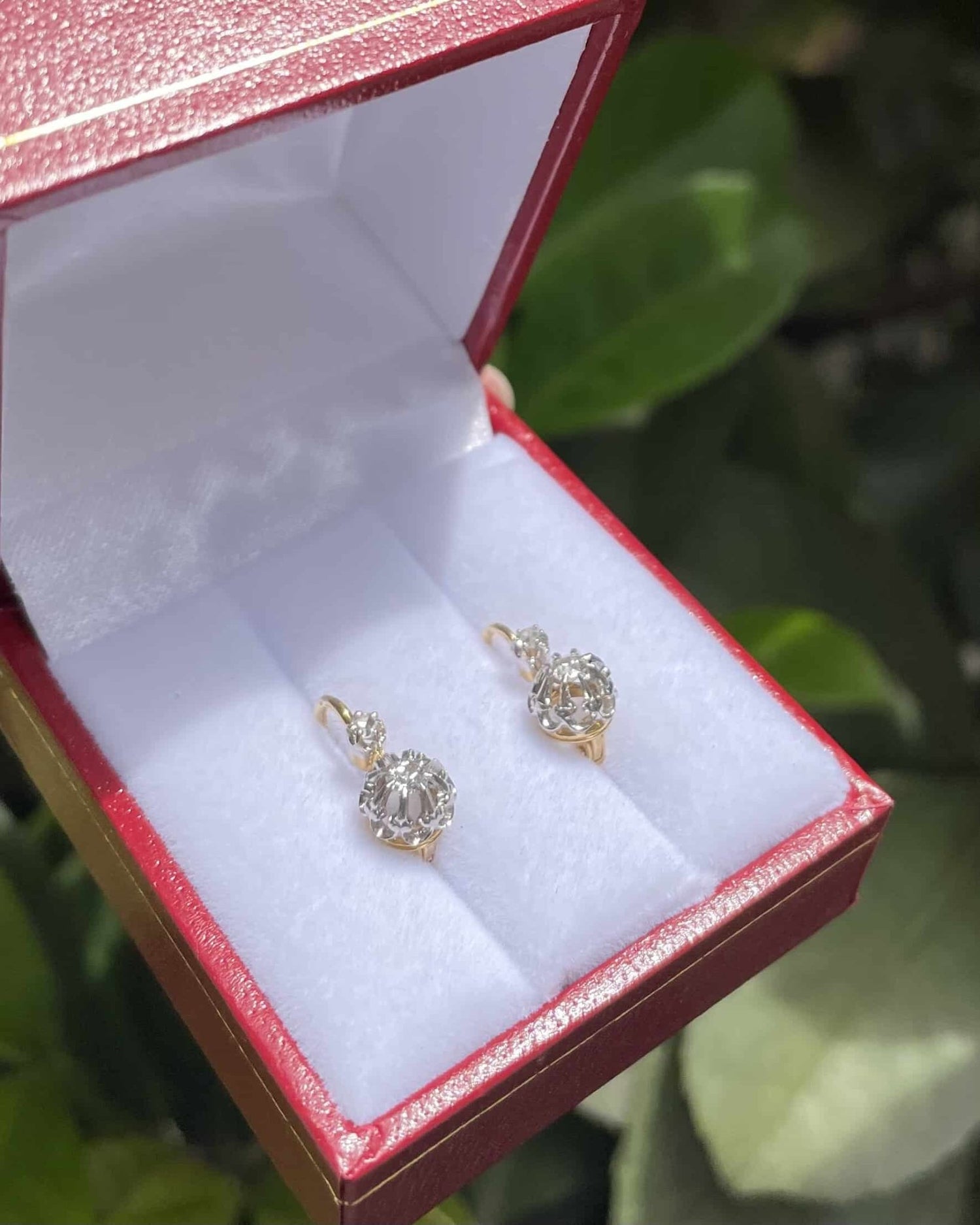 Dormeuses Vintage Diamants &quot;Danaé&quot; - Elliade Paris