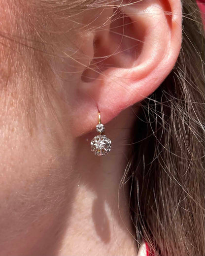 Dormeuses Vintage Diamants &quot;Danaé&quot; - Elliade Paris