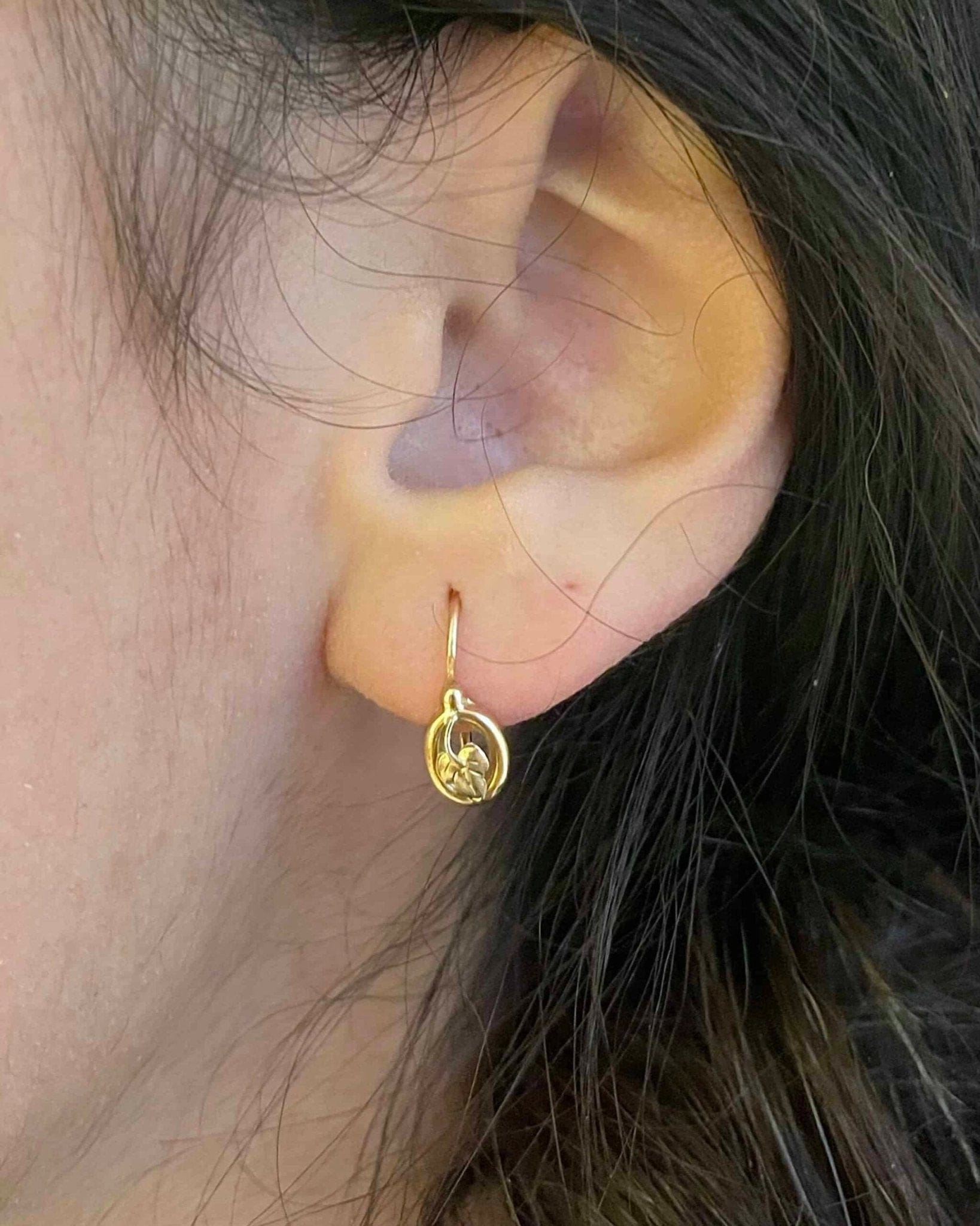 Dormeuses Vintage Or jaune 18 carats "Adina" - Elliade Paris