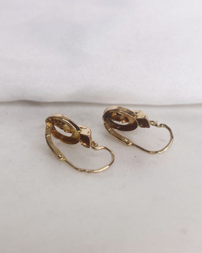 Dormeuses Vintage Or jaune 18 carats &quot;Layale&quot; - Elliade Paris