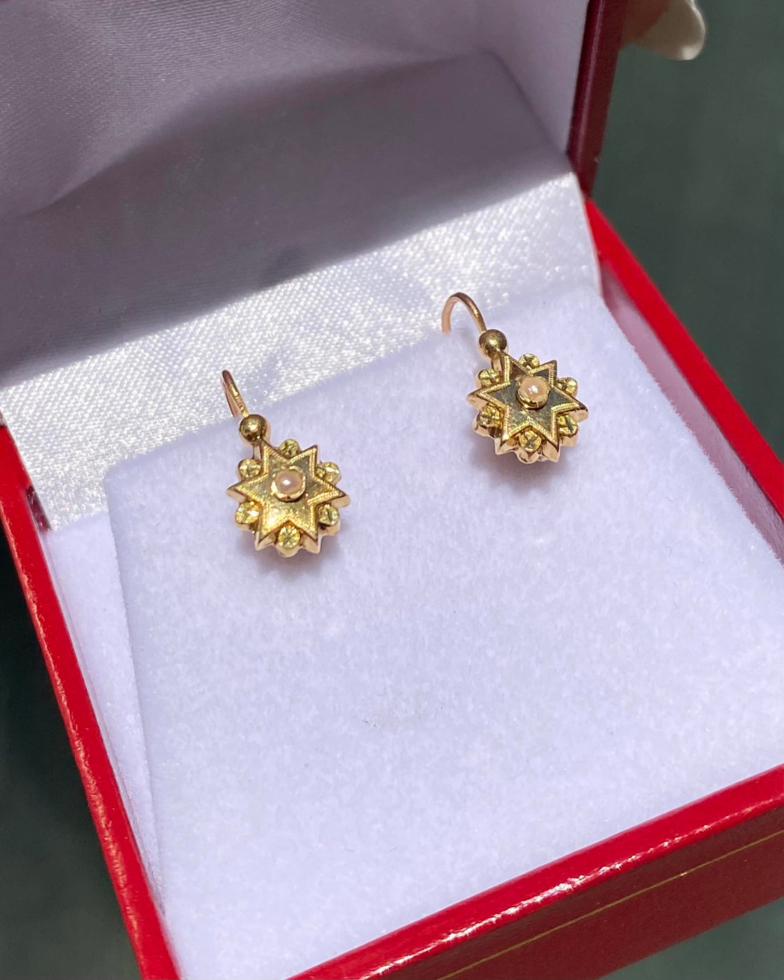 Dormeuses Étoiles Vintage Perles « Liora »