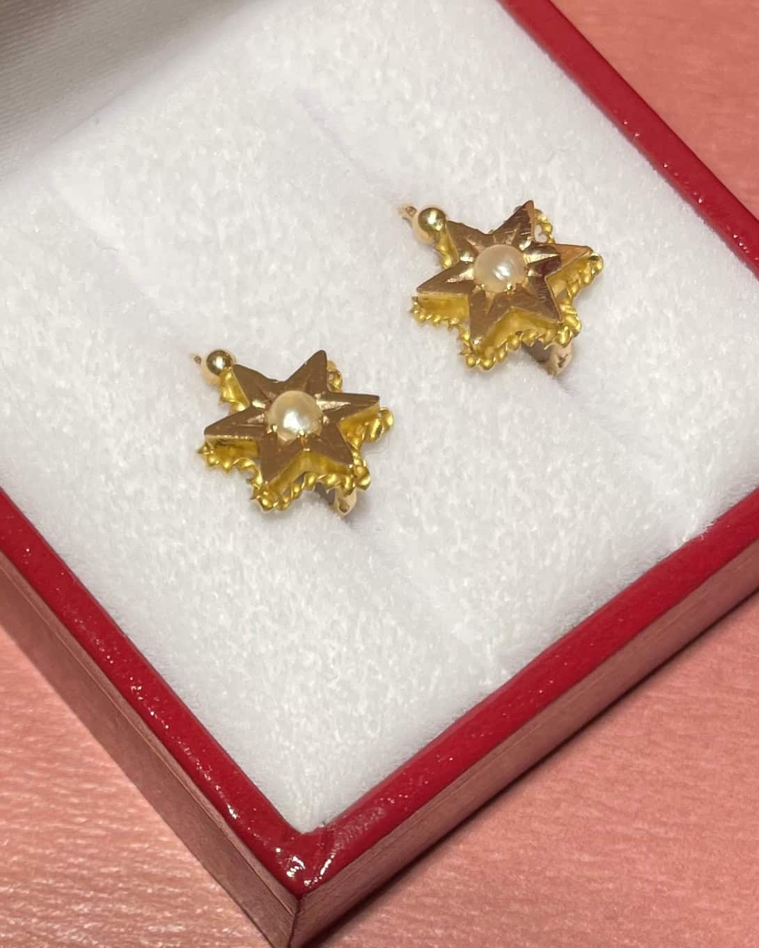 Dormeuses Étoiles Vintage Perles &quot;Kayla&quot;